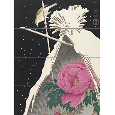 Artery8 Ohara Koson Siberian Bluechat Next To A Peony XL Giant Panel Poster (8 Sections) Blu Manifesto Artery8 Ohara Koson Siberian Bluechat Next To A Peony XL Giant Panel Poster (8 Sections) Blu Manifesto