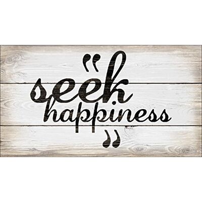 PRO-Art Decorazione da Parete, Serie Modern Design II, Soggetto: Seek Happiness, 27 x 15 cm PRO-Art Decorazione da Parete, Serie Modern Design II, Soggetto: Seek Happiness, 27 x 15 cm
