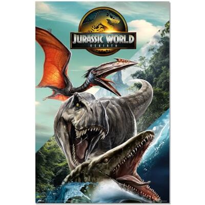 Grupo Erik Jurassic Park Poster World Rebirth 61 x 91,5 cm Poster da Parete, Carta Lucida, Incorniciabile, Colori Brillanti, Decorazione Cameretta Grupo Erik Jurassic Park Poster World Rebirth 61 x 91,5 cm Poster da Parete, Carta Lucida, Incorniciabile, Colori Brillanti, Decorazione Cameretta