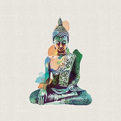 ART Summer Thornton Stampa su Tela Jade Buddha, in Cotone, Multicolore, 3,20 x 40,00 x 40,00 cm ART Summer Thornton Stampa su Tela Jade Buddha, in Cotone, Multicolore, 3,20 x 40,00 x 40,00 cm