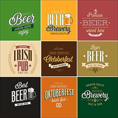 PRO-Art Dipinto murale Beer Mix, Arte su Vetro, 30 x 30 cm PRO-Art Dipinto murale Beer Mix, Arte su Vetro, 30 x 30 cm