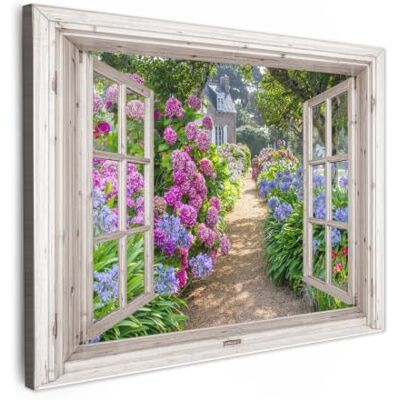OnlyWow © Quadro da Giardino Foto Stampe Quadretti Grandi Dimensioni Balcone 100x70 cm Telo Terrazzo Pareti Dipinti Murali Ortensia Trasparente Fiori Estate Viola Sentiero OnlyWow © Quadro da Giardino Foto Stampe Quadretti Grandi Dimensioni Balcone 100x70 cm Telo Terrazzo Pareti Dipinti Murali Ortensia Trasparente Fiori Estate Viola Sentiero