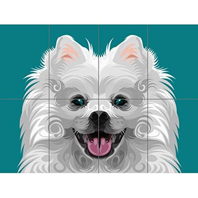Artery8 Dog Illustration Spitz Swirls XL Giant Panel Poster (8 Sections) Illustrazione Manifesto Artery8 Dog Illustration Spitz Swirls XL Giant Panel Poster (8 Sections) Illustrazione Manifesto