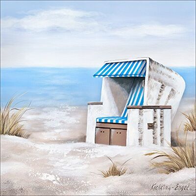 PRO-Art Dipinto murale, Arte su Tela, Beach Chair, 50 x 50 cm PRO-Art Dipinto murale, Arte su Tela, Beach Chair, 50 x 50 cm