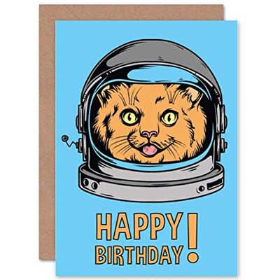 Wee Blue Coo CARD BIRTHDAY CELEBRATION HAPPY SPACE CAT ASTRONAUT PRESENT GIFT Wee Blue Coo CARD BIRTHDAY CELEBRATION HAPPY SPACE CAT ASTRONAUT PRESENT GIFT