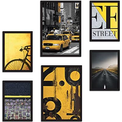 CREARREDA Set di Stampe da Parete Street SENZA Cornici Decorazioni da Muro per Casa e Ufficio Materiali Certificati, Made in Italy Poster Abbinati 2 x A3 & 4 x A4-30x42 & 21x30 CREARREDA Set di Stampe da Parete Street SENZA Cornici Decorazioni da Muro per Casa e Ufficio Materiali Certificati, Made in Italy Poster Abbinati 2 x A3 & 4 x A4-30x42 & 21x30