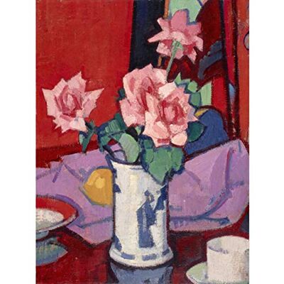 Wee Blue Coo Peploe Pink Roses Chinese Vase Art Print Poster Wee Blue Coo Peploe Pink Roses Chinese Vase Art Print Poster