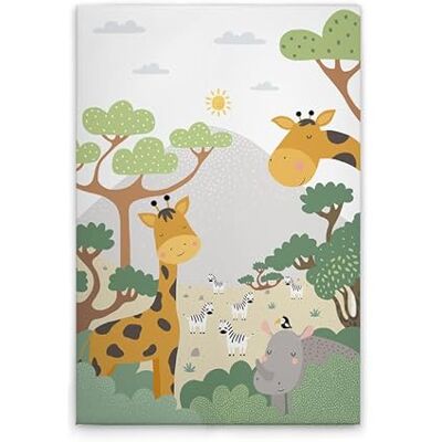 A.S. Création Stampa su tela per cameretta dei bambini, motivo: giungla, verde, marrone, 80 x 120 cm A.S. Création Stampa su tela per cameretta dei bambini, motivo: giungla, verde, marrone, 80 x 120 cm