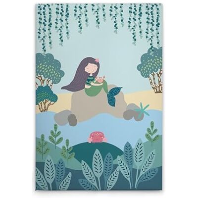 A.S. Création WTD Stampa su tela per cameretta dei bambini, motivo: sirena, multicolore, beige, 80 x 120 cm A.S. Création WTD Stampa su tela per cameretta dei bambini, motivo: sirena, multicolore, beige, 80 x 120 cm