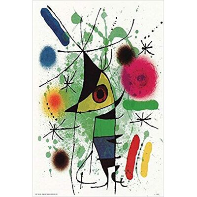 Buyartforless The Singing Fish by Joan Miro Poster con Stampa Artistica del museo, 45,7 x 30,5 cm Buyartforless The Singing Fish by Joan Miro Poster con Stampa Artistica del museo, 45,7 x 30,5 cm