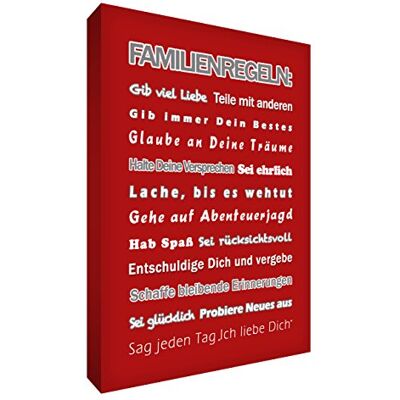 Little Helper Decorazione da parete in tela resistente, in stile moderno tipografico, 30,5 x 41 cm, colore: Rosso Little Helper Decorazione da parete in tela resistente, in stile moderno tipografico, 30,5 x 41 cm, colore: Rosso