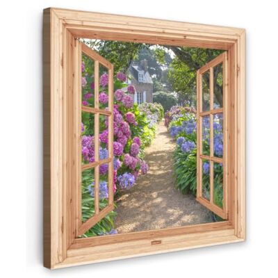 OnlyWow © Quadro da Giardino Foto Stampe Quadretti Grandi Dimensioni Balcone 60x60 cm Telo Terrazzo Pareti Dipinti Murali Ortensia Trasparente Fiori Viola Natura Finestra marrone chiaro OnlyWow © Quadro da Giardino Foto Stampe Quadretti Grandi Dimensioni Balcone 60x60 cm Telo Terrazzo Pareti Dipinti Murali Ortensia Trasparente Fiori Viola Natura Finestra marrone chiaro
