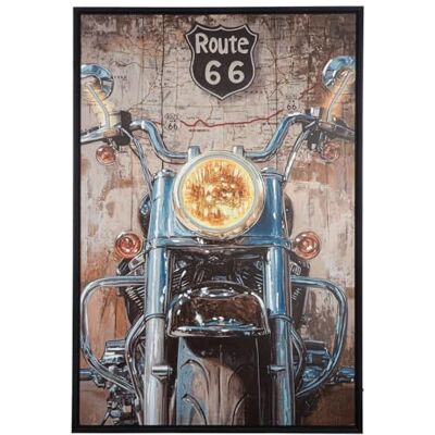 Gilde Quadro a LED per motociclette, strutturato, marrone/argento, motivo moto, rettangolare, altezza 123 cm x larghezza 83 cm Gilde Quadro a LED per motociclette, strutturato, marrone/argento, motivo moto, rettangolare, altezza 123 cm x larghezza 83 cm