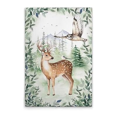 A.S. Création Stampa su tela, motivo: animali della foresta, colore: marrone, grigio, 60 x 90 cm A.S. Création Stampa su tela, motivo: animali della foresta, colore: marrone, grigio, 60 x 90 cm