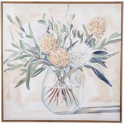 Gilde Quadro Famoso – Tela – Fiore Vaso – Quadrato – Altezza 80 cm x Larghezza 80 cm – Multicolore Gilde Quadro Famoso – Tela – Fiore Vaso – Quadrato – Altezza 80 cm x Larghezza 80 cm – Multicolore