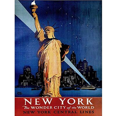 Wee Blue Coo Travel New York Statue Liberty Manhattan Railway USA Vintage Art Print Poster Wall Decor 12X16 Inch Viaggio Statua Libertà Ferrovia Stati Uniti d'America Vintage ▾ Manifesto Parete Wee Blue Coo Travel New York Statue Liberty Manhattan Railway USA Vintage Art Print Poster Wall Decor 12X16 Inch Viaggio Statua Libertà Ferrovia Stati Uniti d'America Vintage ▾ Manifesto Parete