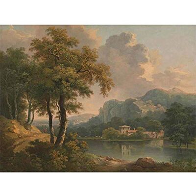Wee Blue Coo Painting Old Master Abraham Pether Wooded Hilly Landscape Art Print Poster Wall Decor 12X16 Inch Pittura Vecchio maestro Legna Paesaggio Manifesto Parete Wee Blue Coo Painting Old Master Abraham Pether Wooded Hilly Landscape Art Print Poster Wall Decor 12X16 Inch Pittura Vecchio maestro Legna Paesaggio Manifesto Parete