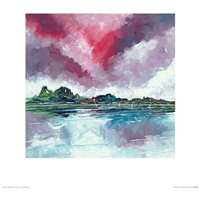 ART L' e Gruppo Stu Roy (Red Skies in Norfolk) – Stampa istica 40 x 40 cm, Ca, Multicolore, 40 x 40 x 1.3 cm ART L' e Gruppo Stu Roy (Red Skies in Norfolk) – Stampa istica 40 x 40 cm, Ca, Multicolore, 40 x 40 x 1.3 cm