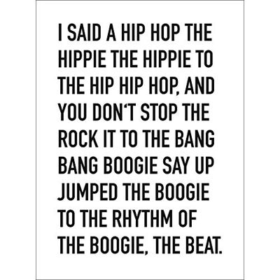 Close Up Stampa d'arte I Said A Hip Hop The Sugarhill Gang (30cm x 40cm) Close Up Stampa d'arte I Said A Hip Hop The Sugarhill Gang (30cm x 40cm)