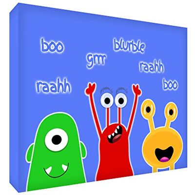ART Stampa su tela, soggetto: mostri indici, 91 x 60 x 4 cm, colore: Blu ART Stampa su tela, soggetto: mostri indici, 91 x 60 x 4 cm, colore: Blu