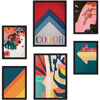 CREARREDA Set di Stampe da Parete Color SENZA Cornici Decorazioni da Muro per Casa e Ufficio Materiali Certificati, Made in Italy Poster Abbinati 2 x A3 & 4 x A4-30x42 & 21x30 CREARREDA Set di Stampe da Parete Color SENZA Cornici Decorazioni da Muro per Casa e Ufficio Materiali Certificati, Made in Italy Poster Abbinati 2 x A3 & 4 x A4-30x42 & 21x30