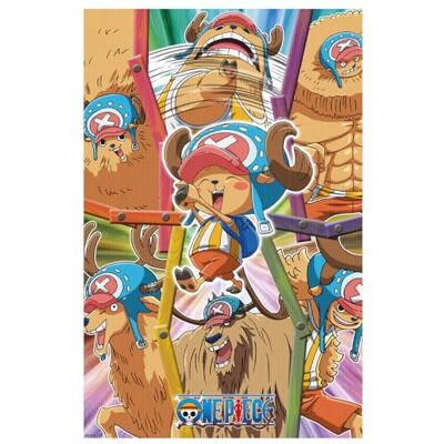 SD TOYS Poster decorativo 3D Chopper de One Piece Fogli decorazione parete Misure 58x38 cm SD TOYS Poster decorativo 3D Chopper de One Piece Fogli decorazione parete Misure 58x38 cm