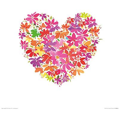 L' Arte Gruppo Estate Thornton (Cuore Floreale) – Stampa Artistica 40 x 40 cm, Carta, Multicolore, 40 x 40 x 1.3 cm L' Arte Gruppo Estate Thornton (Cuore Floreale) – Stampa Artistica 40 x 40 cm, Carta, Multicolore, 40 x 40 x 1.3 cm