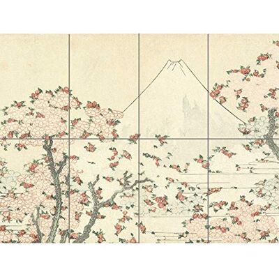 Artery8 Hokusai Fuji And Cherry Blossom Japanese Painting XL Giant Panel Poster (8 Sections) Fiorire giapponese Pittura Manifesto Artery8 Hokusai Fuji And Cherry Blossom Japanese Painting XL Giant Panel Poster (8 Sections) Fiorire giapponese Pittura Manifesto