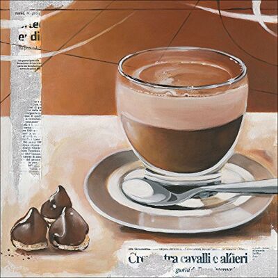 PRO-Art Dipinto murale, Arte su Tela, Caffé da Milano I, 50 x 50 cm PRO-Art Dipinto murale, Arte su Tela, Caffé da Milano I, 50 x 50 cm