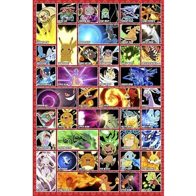 GB eye Grupo Erik Poster Pokemon Moves, carta, Multicolore, 91 x 61,5 x 0,1 cm GB eye Grupo Erik Poster Pokemon Moves, carta, Multicolore, 91 x 61,5 x 0,1 cm