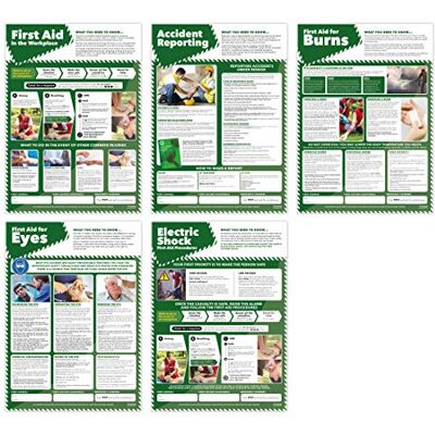 Daydream Education Set di 5 poster per la salute e la sicurezza, carta lucida laminata, 420 mm x 594 mm (A2) Daydream Education Set di 5 poster per la salute e la sicurezza, carta lucida laminata, 420 mm x 594 mm (A2)