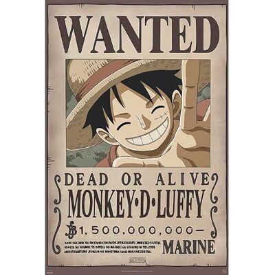 GB eye Poster ONE PIECE Chibi Wanted Luffy – Prodotto Ufficiale – Formato 52 x 38 cm – Carta Laminata di Alta Qualità – Poster Prime Pirate GB eye Poster ONE PIECE Chibi Wanted Luffy – Prodotto Ufficiale – Formato 52 x 38 cm – Carta Laminata di Alta Qualità – Poster Prime Pirate