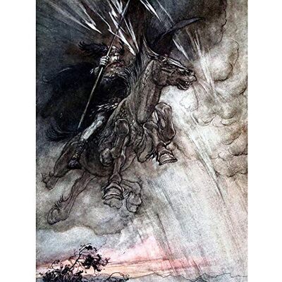 Wee Blue Coo Painting Rhinegold And The Valkyries Frontis Fantasy Art Print Poster Wall Decor 12X16 Inch Pittura Fantasia Manifesto Parete Wee Blue Coo Painting Rhinegold And The Valkyries Frontis Fantasy Art Print Poster Wall Decor 12X16 Inch Pittura Fantasia Manifesto Parete
