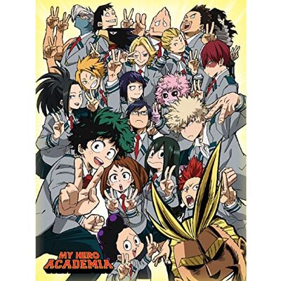 Pyramid My Hero Academia Tela di canapa con motivo selfie, 30 cm x 40 cm, prodotto ufficiale Pyramid My Hero Academia Tela di canapa con motivo selfie, 30 cm x 40 cm, prodotto ufficiale
