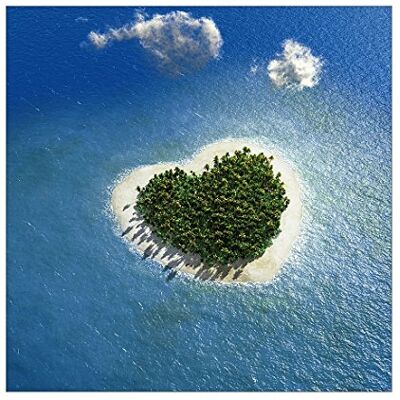 PRO-Art Quadro da Parete su Vetro Island of Love II, 30 x 30 cm PRO-Art Quadro da Parete su Vetro Island of Love II, 30 x 30 cm