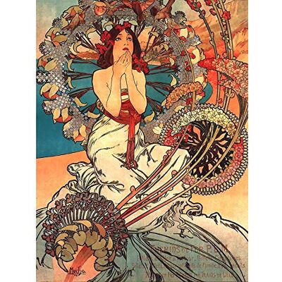 Wee Blue Coo Painting Mucha Nouveau Woman Spring Floral Art Print Poster Wall Decor 12X16 Inch Pittura Donna Primavera Manifesto Parete Wee Blue Coo Painting Mucha Nouveau Woman Spring Floral Art Print Poster Wall Decor 12X16 Inch Pittura Donna Primavera Manifesto Parete