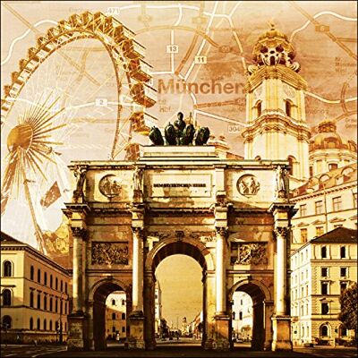 ART Decorazione da Parete Giclée, Legno ingegnerizzato, Multicolore, 50 x 50 cm ART Decorazione da Parete Giclée, Legno ingegnerizzato, Multicolore, 50 x 50 cm