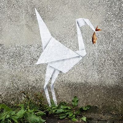 Homemania Banksy Origami Arte Murale - Multicolore - 60x60cm Homemania Banksy Origami Arte Murale - Multicolore - 60x60cm