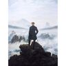 Friedrich Wanderer Sopra Mare Nebbia Pittura Premium Wall Art Stampa su tela 45,5 x 50,5 cm