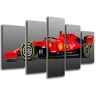 Cuadros Camara Quadro Moderno Fotografico Auto Formula 1, Ferrari F1 SF90, Ferrari F1 2019, Sebastian Vettel, Charles Leclerc, 165 x 62 cm, Ref. 27294
