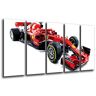 Cuadros Cámara Quadro Su Legno, Auto Formula 1, Ferrari F1 SF71-H, Ferrari F1 2018, Sebastian Vettel, Kimi Raikkonen, 165 x 62cm, Stampa in qualita fotografica. Ref.