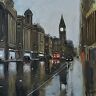 Jon Barker Whitehall Londra su Tela, 40 x 40 cm, Motivo: Impronte, Colore: Multicolore