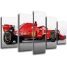 Cuadros Cámara Quadro Su Legno, Auto Formula 1, Ferrari F1 SF71-H, Ferrari F1 2018, Sebastian Vettel, Kimi Raikkonen, 165 x 62cm, Stampa in qualita fotografica. Ref.