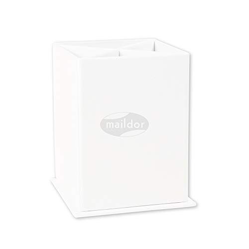 Maildor Vaso per matite Bianco, Carta, 22x22x0.7 cm