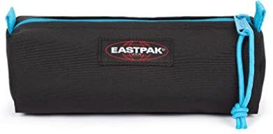 Eastpak BENCHMARK SINGLE, Astuccio portapenne, Taglia Unica, Nero/Blu (Kontrast Grade Blue)