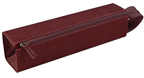 Rhodia Astuccio portapenne rama Lie de Vino, 23 x 5 x 5 cm, apertura a piatto per uso come penetrare Similpelle Organizzatore Stylos, matite, pennarelli