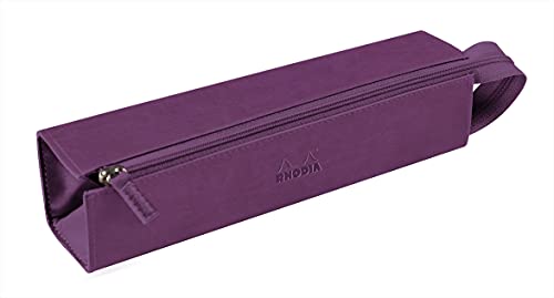 Rhodia Astuccio portapenne rodiarama viola, 23 x 5 x 5 cm, apertura piatta per uso come astuccio, in Finta Pelle