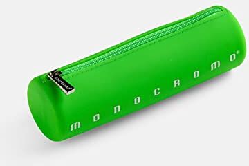 Pigna Monocromo, Astuccio, Portapenne formato Tombolino in Silicone, Verde Fluo