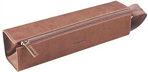 Rhodia – Astuccio portamatite in legno di rosa, 23 x 5 x 5 cm, con apertura a piatto per uso come astuccio – Finta Pelle – rodiarama