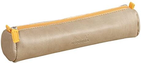 Rhodia Astuccio rotondo rama, 21,5x5,5 cm, similpelle tortora